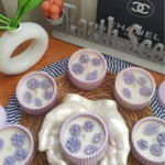 Elegant Purple Concrete Containers Wedding Giveaways Soy Wax Candles Vanilla Scent - 80gm each