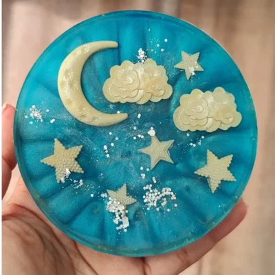 Resin Circular Coaster - Starry Night