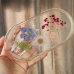Resin Oval Coaster Flower Blooms - Image 2