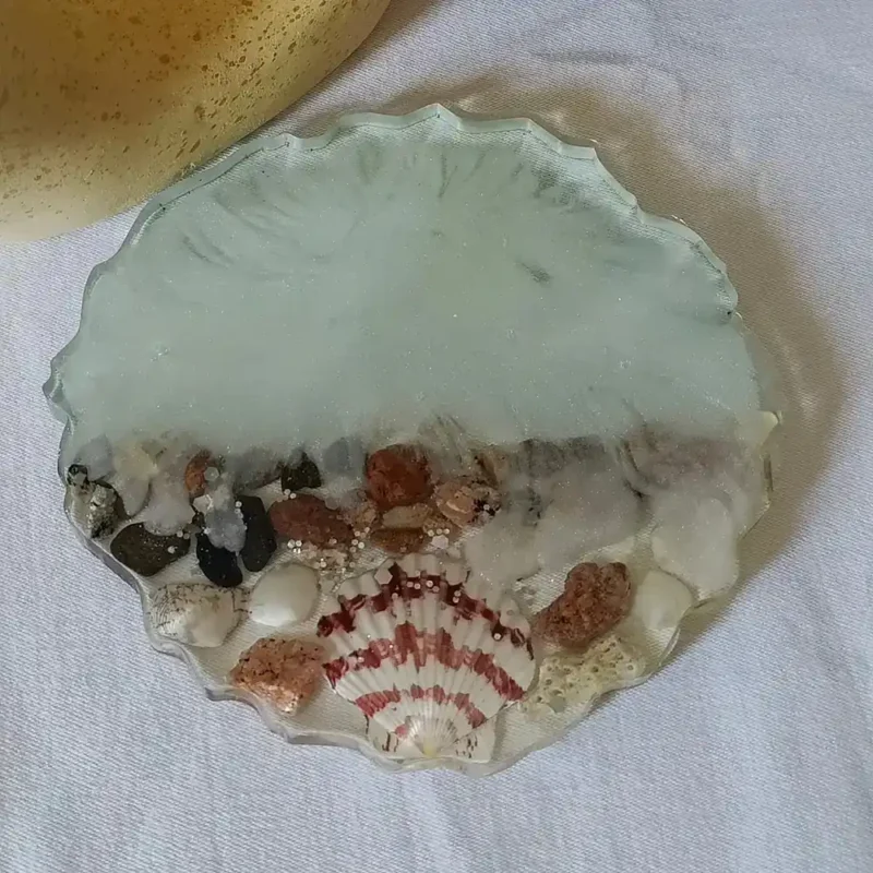 441471649_467684185774580_129943356216018326_n Resin Irregular Coaster Seashell white - Image 3