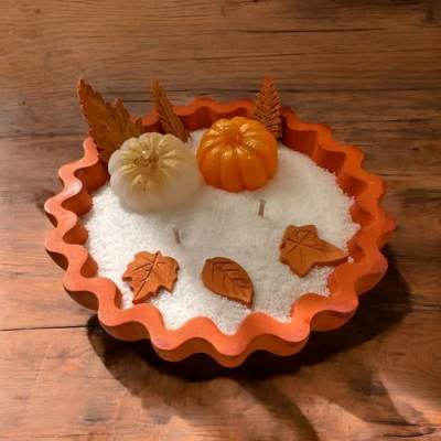 fall sand wax candle