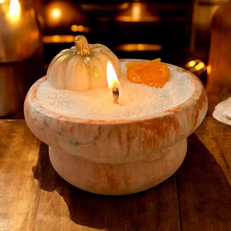 fall sand wax candle fall sand wax candle