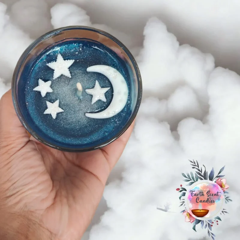 WhatsApp Image 2024-09-09 at 2.44.10 PM Galaxy Gel Wax Candle - Glass Container 150gm - Image 3