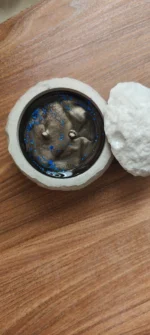Galaxy Candle inside the moon