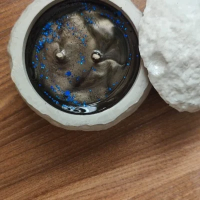 Galaxy Candle inside the moon